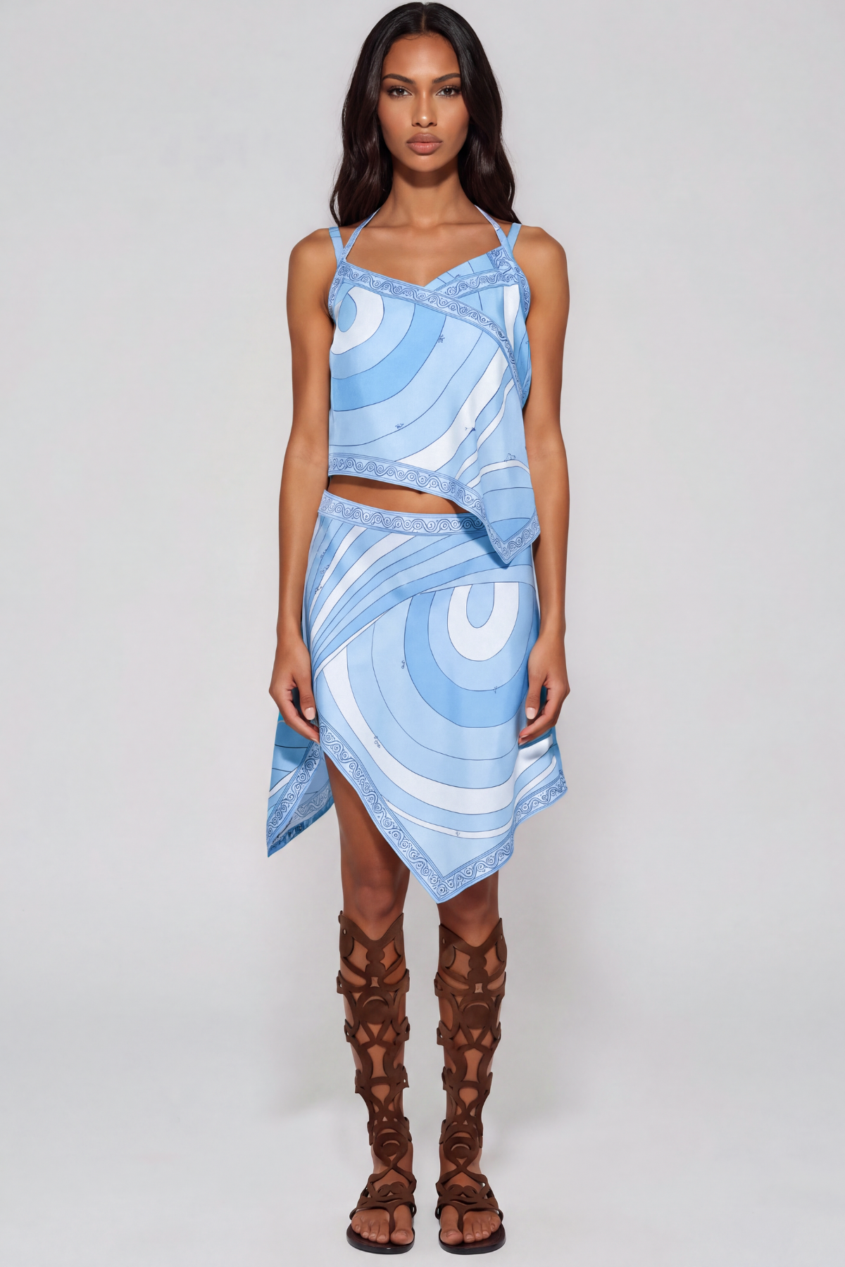 Hardmod Sleeveless Print Skirt Set