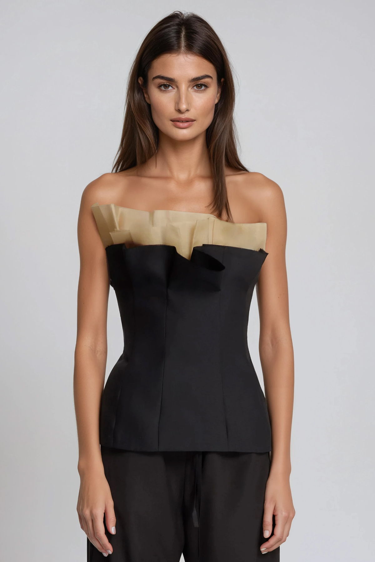Henny Strapless Mesh Top