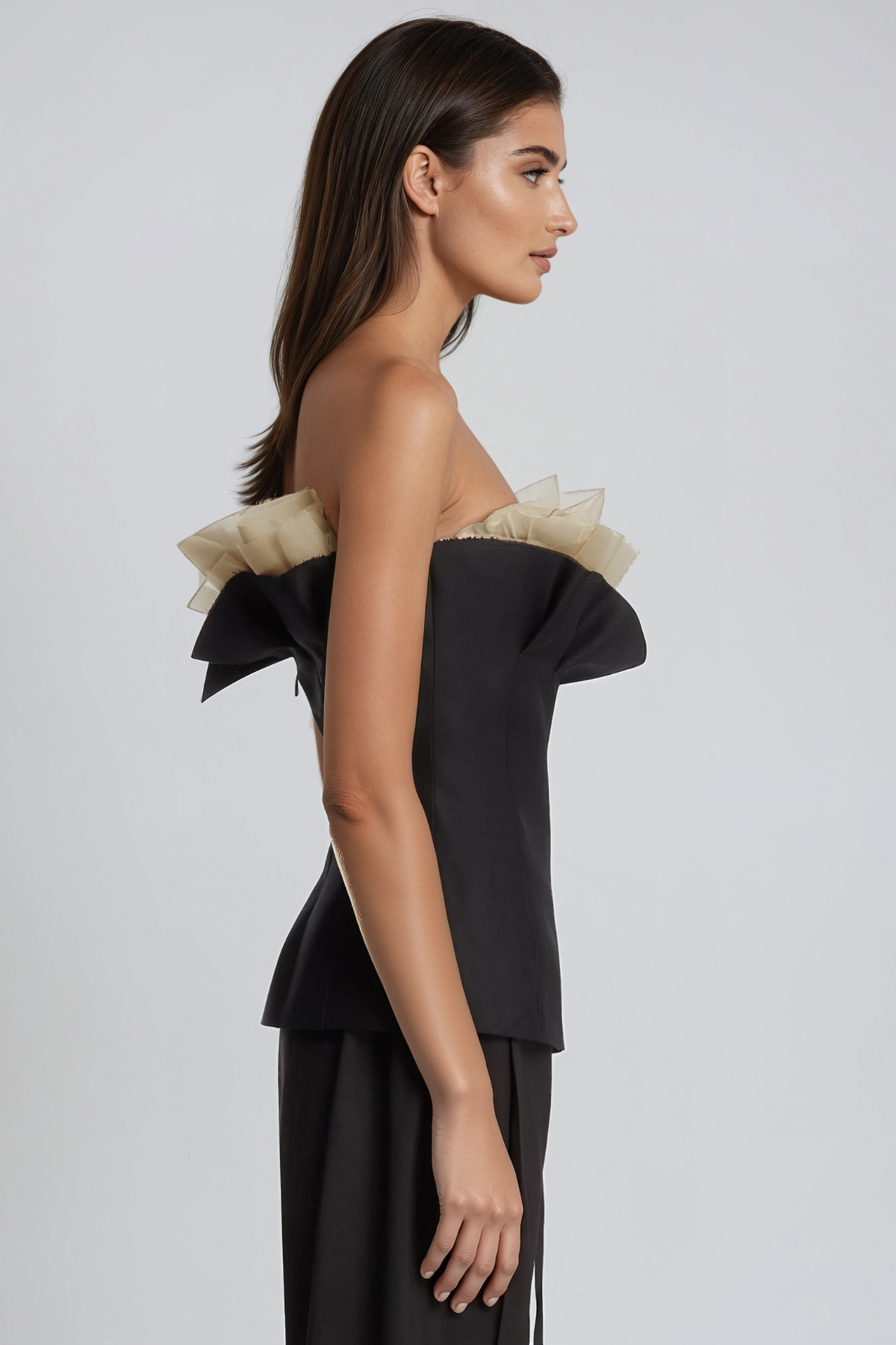 Henny Strapless Mesh Top