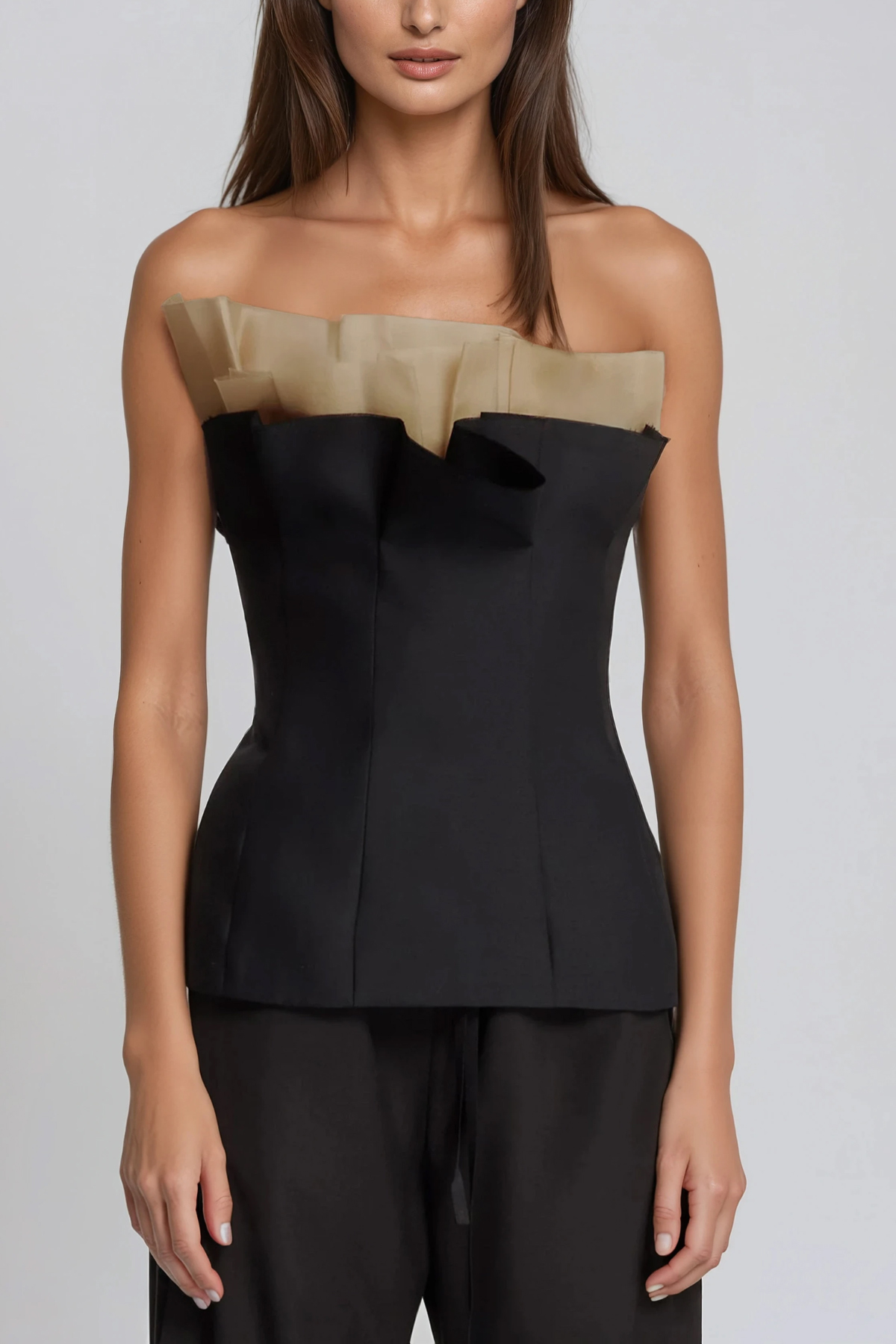Henny Strapless Mesh Top