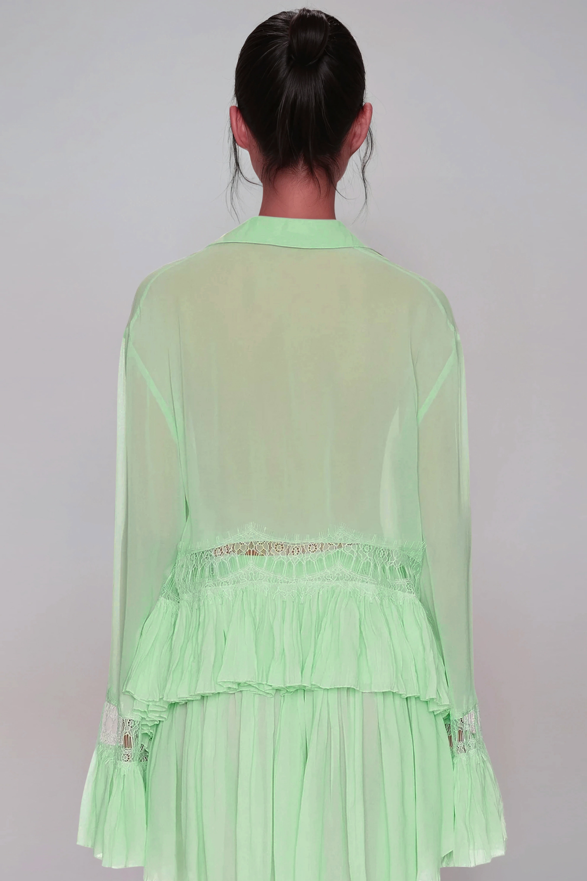Henrik Lace Tie Up Ruffle Shorts Set