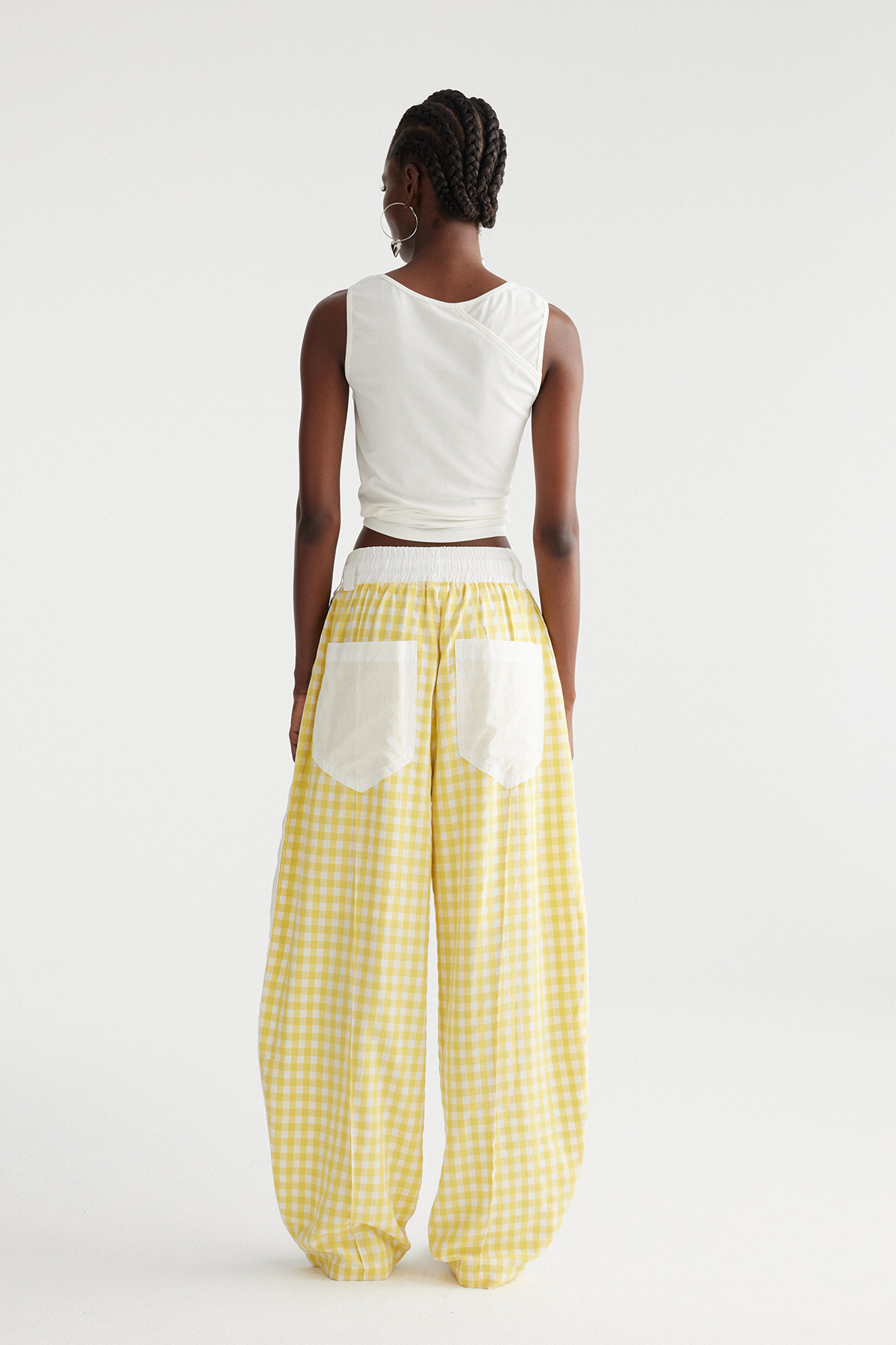 Henrikki Grid Patchwork Pants