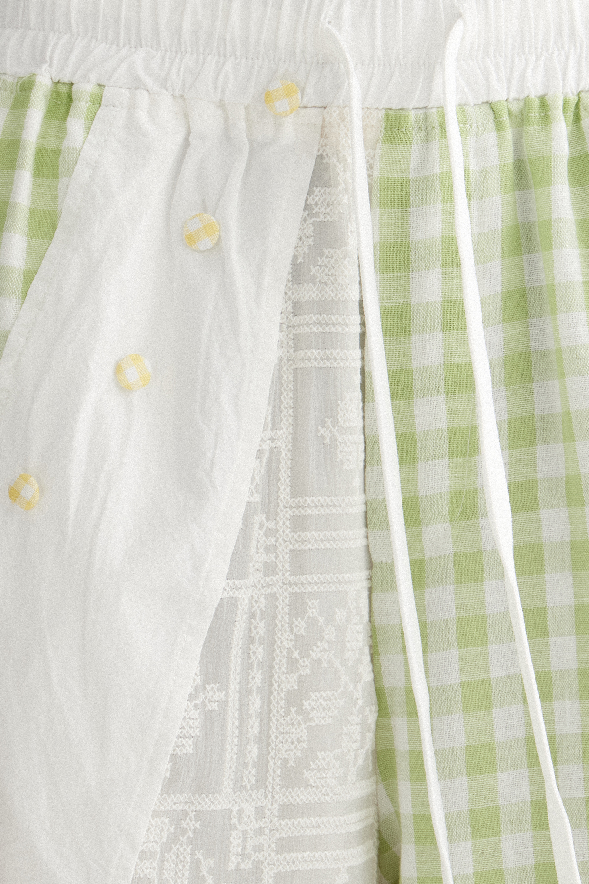 Henrikki Grid Patchwork Pants