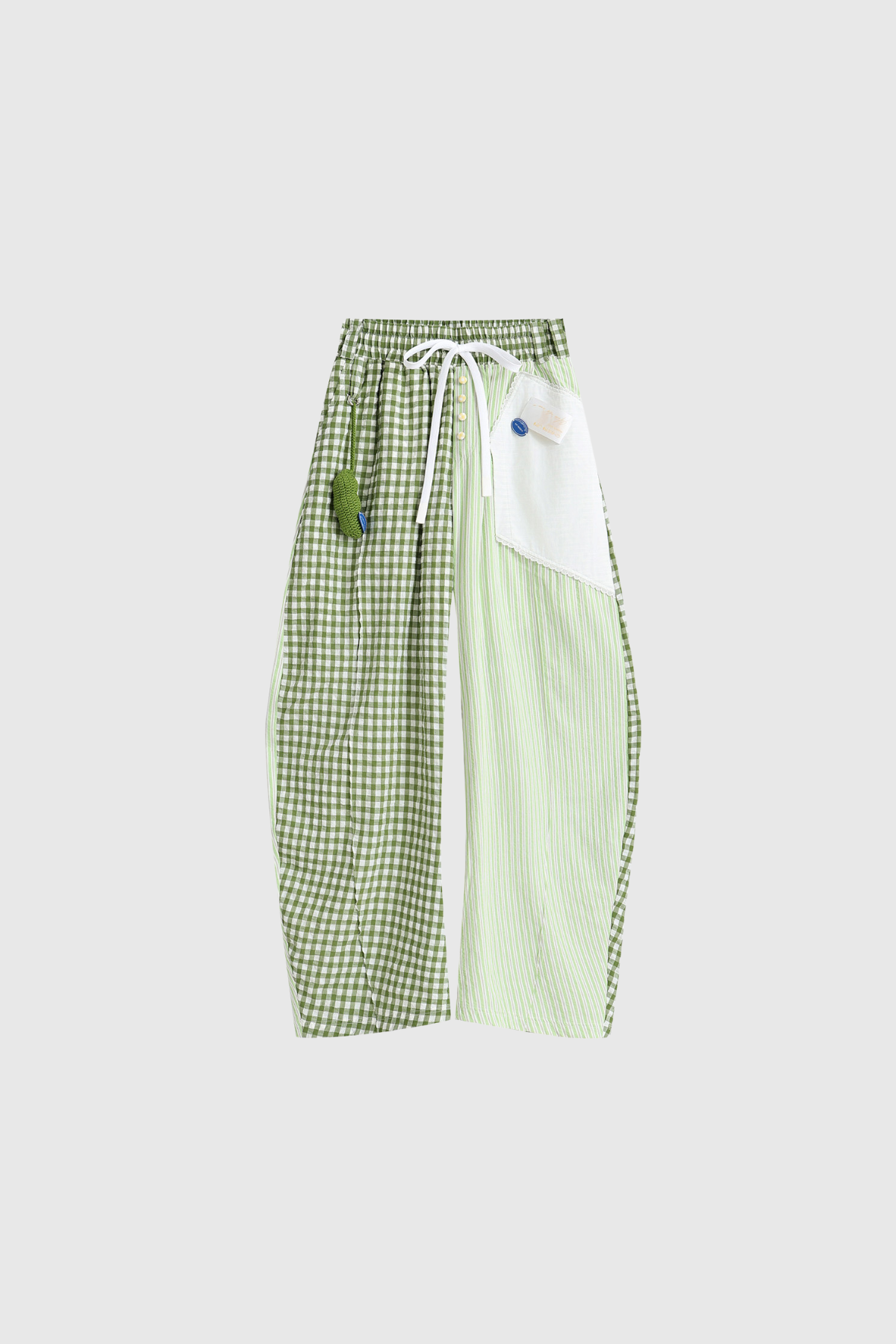 Henrikki Grid Stripe Baggy Pants