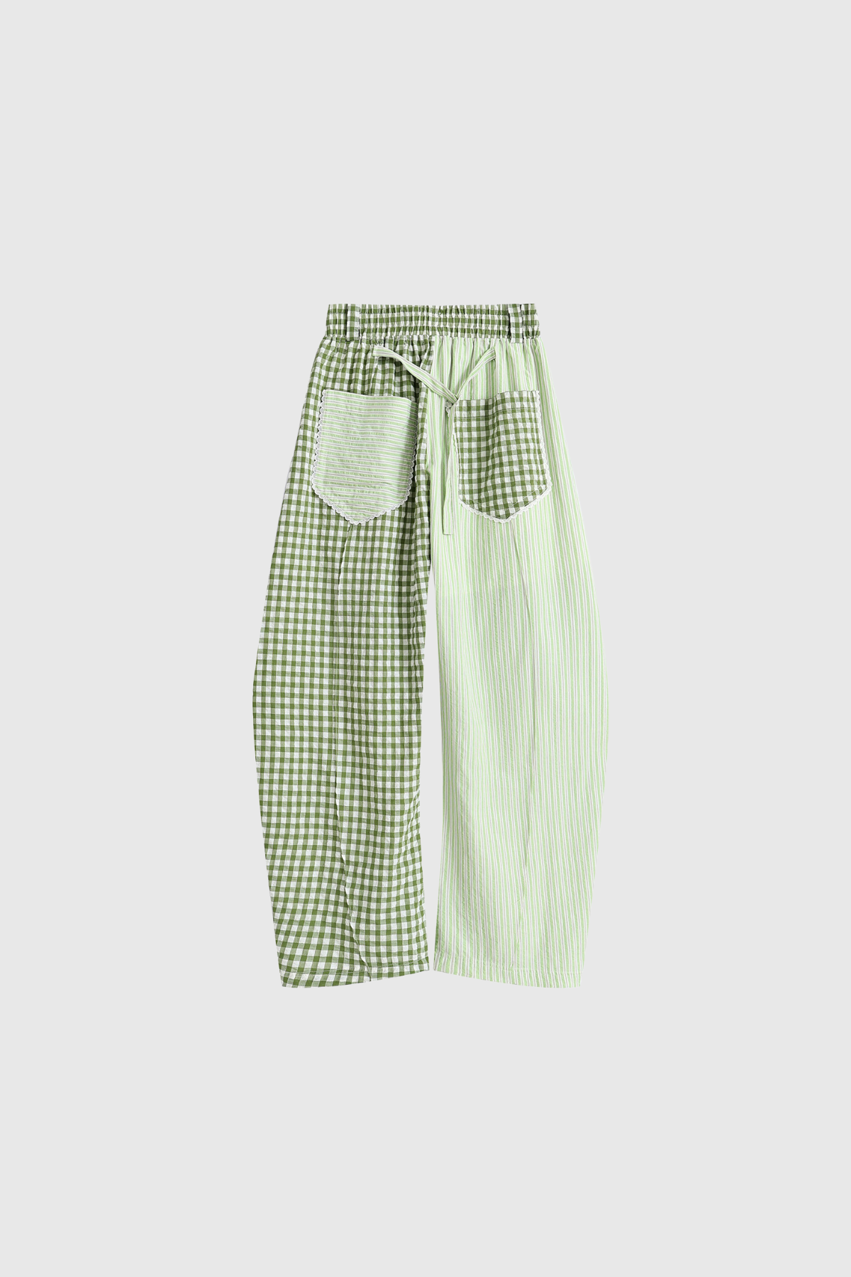 Henrikki Grid Stripe Baggy Pants