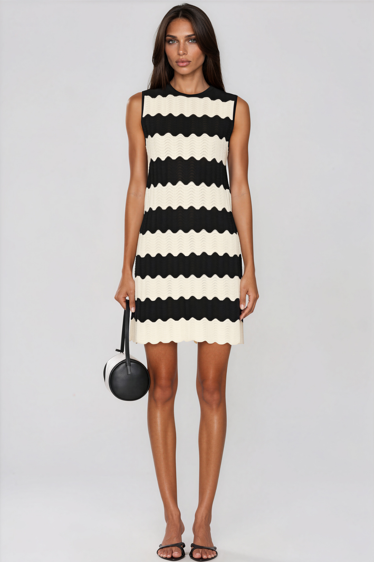 Henry Sleeveless Stripe Knit Mini Dress