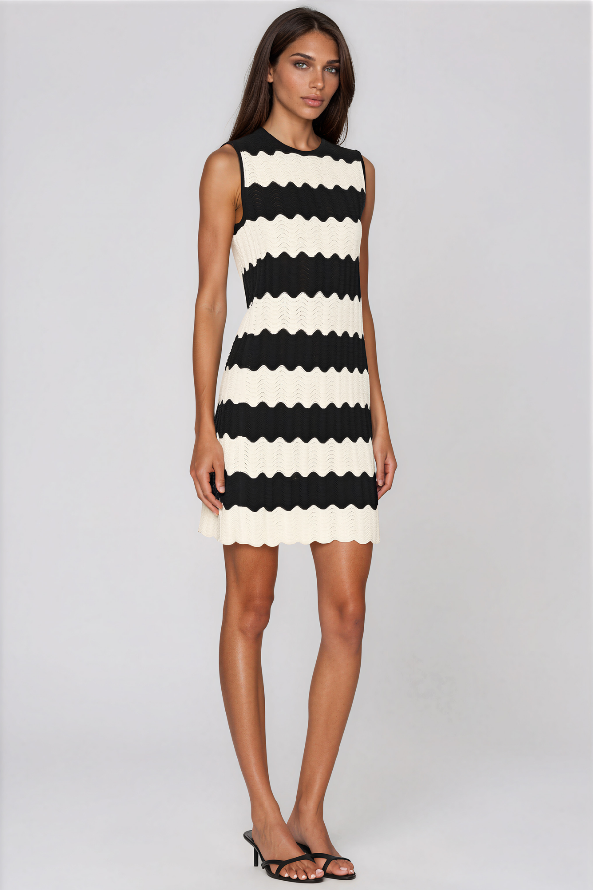 Henry Sleeveless Stripe Knit Mini Dress