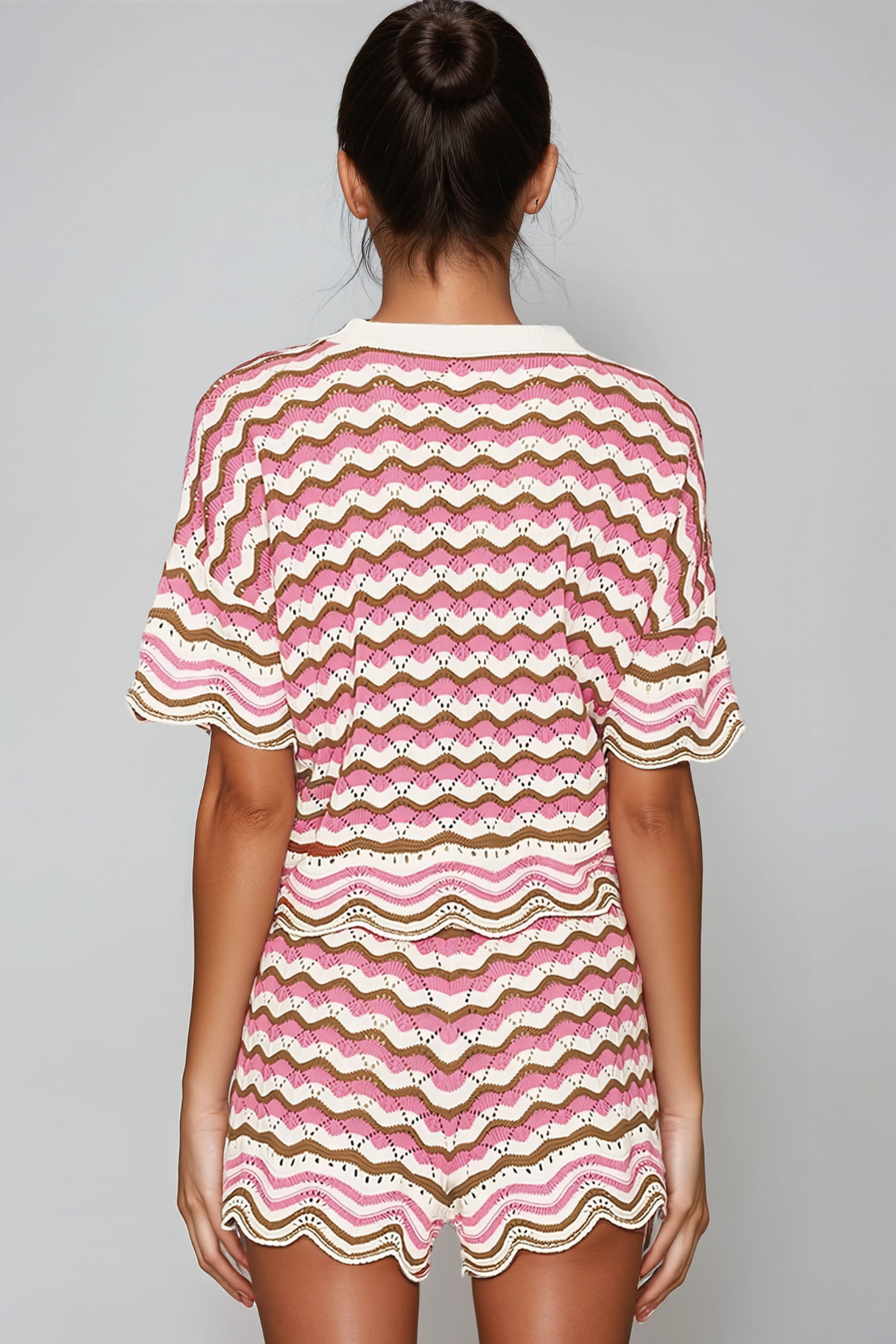 Henry Stripe Knit Shorts Set