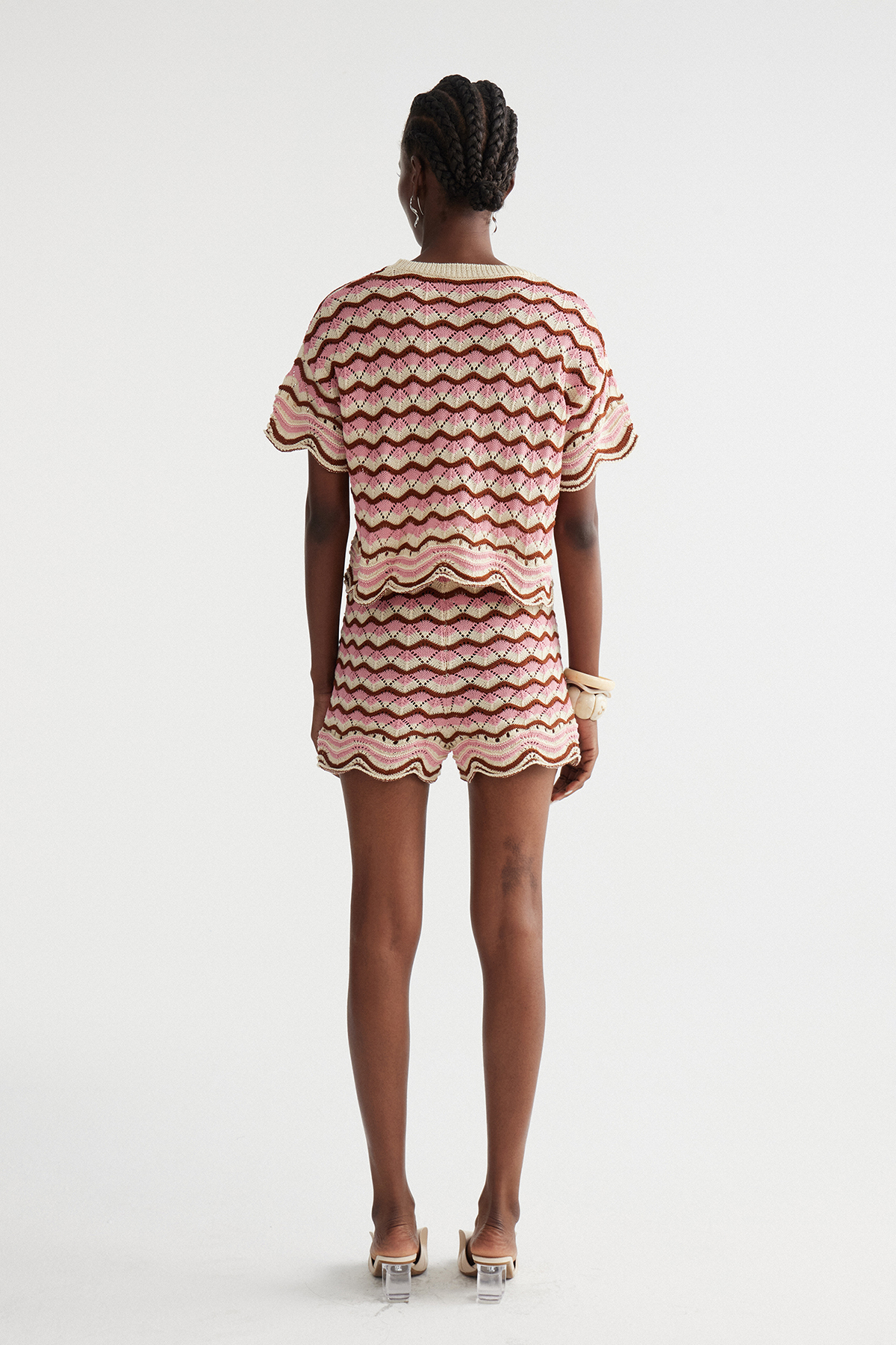 Henry Stripe Knit Shorts Set