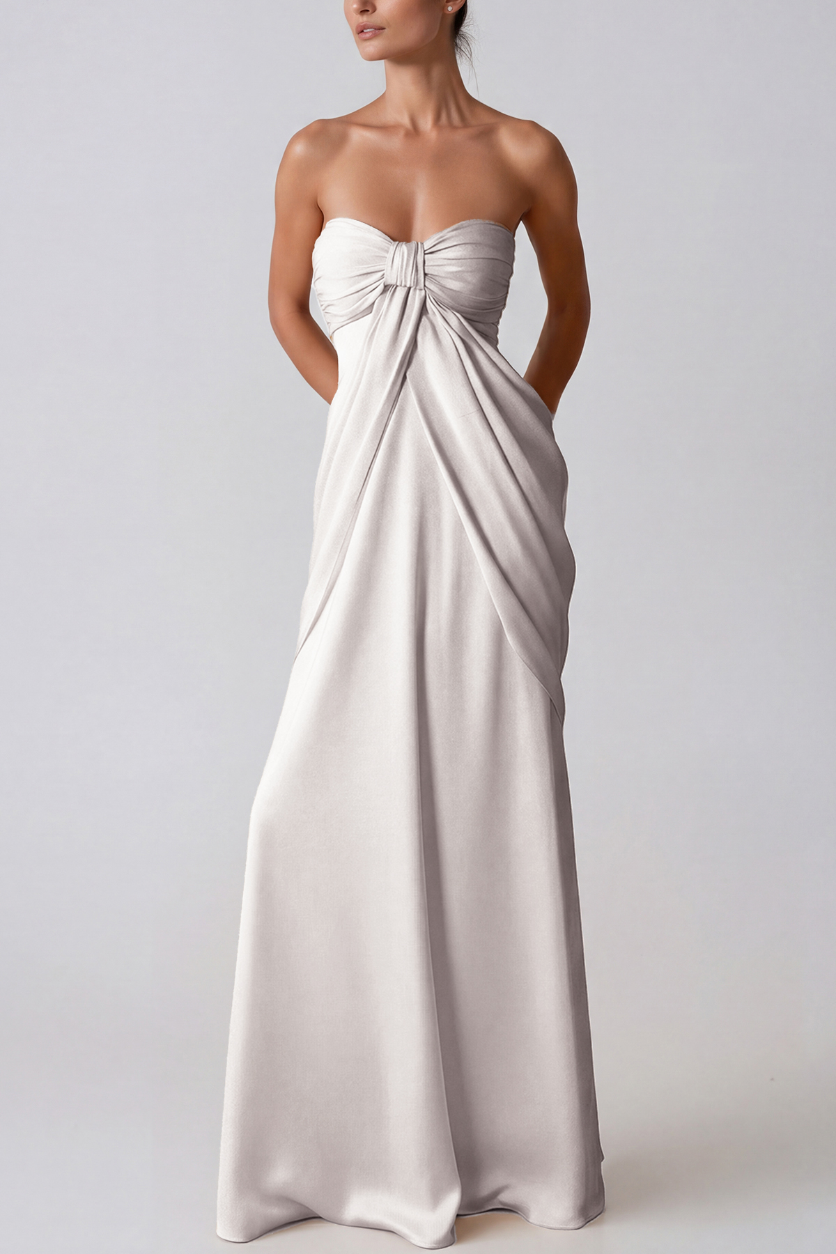 Herbie Satin Ruch Maxi Dress