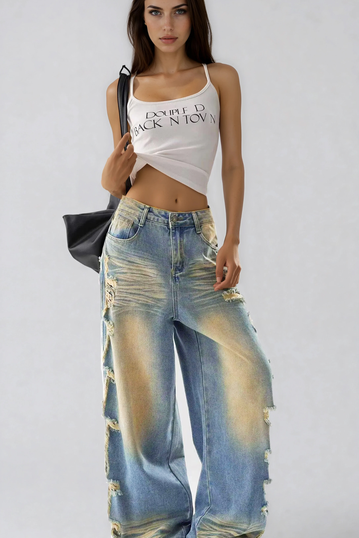 Hereweald Ripped Bleached Jeans