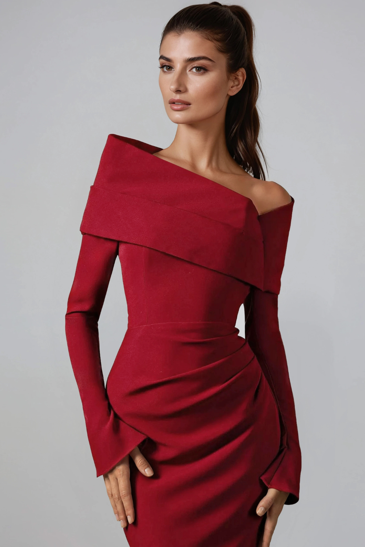 Herlequin Off Shoulder Mermaid Maxi Dress