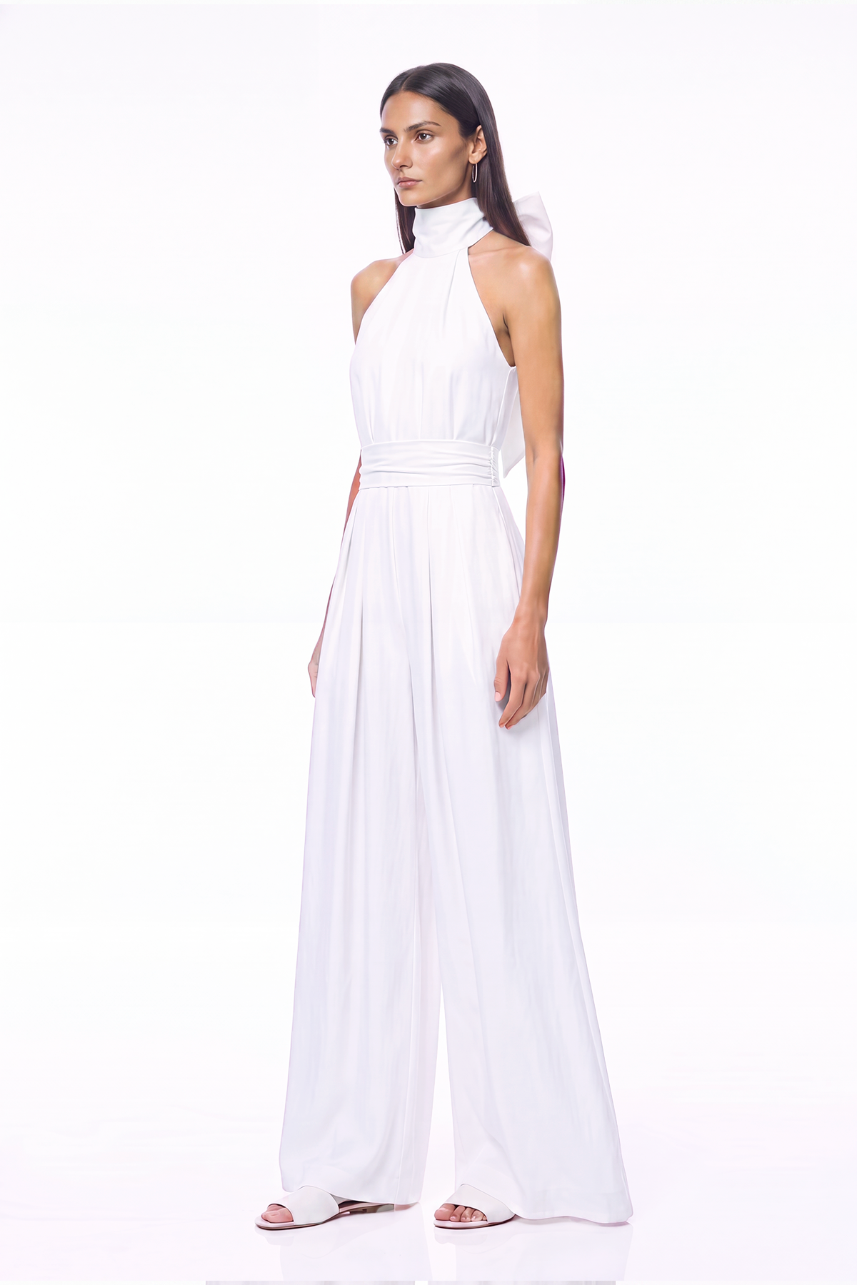 Hermanus Halter Neck Ruch Baggy Jumpsuit