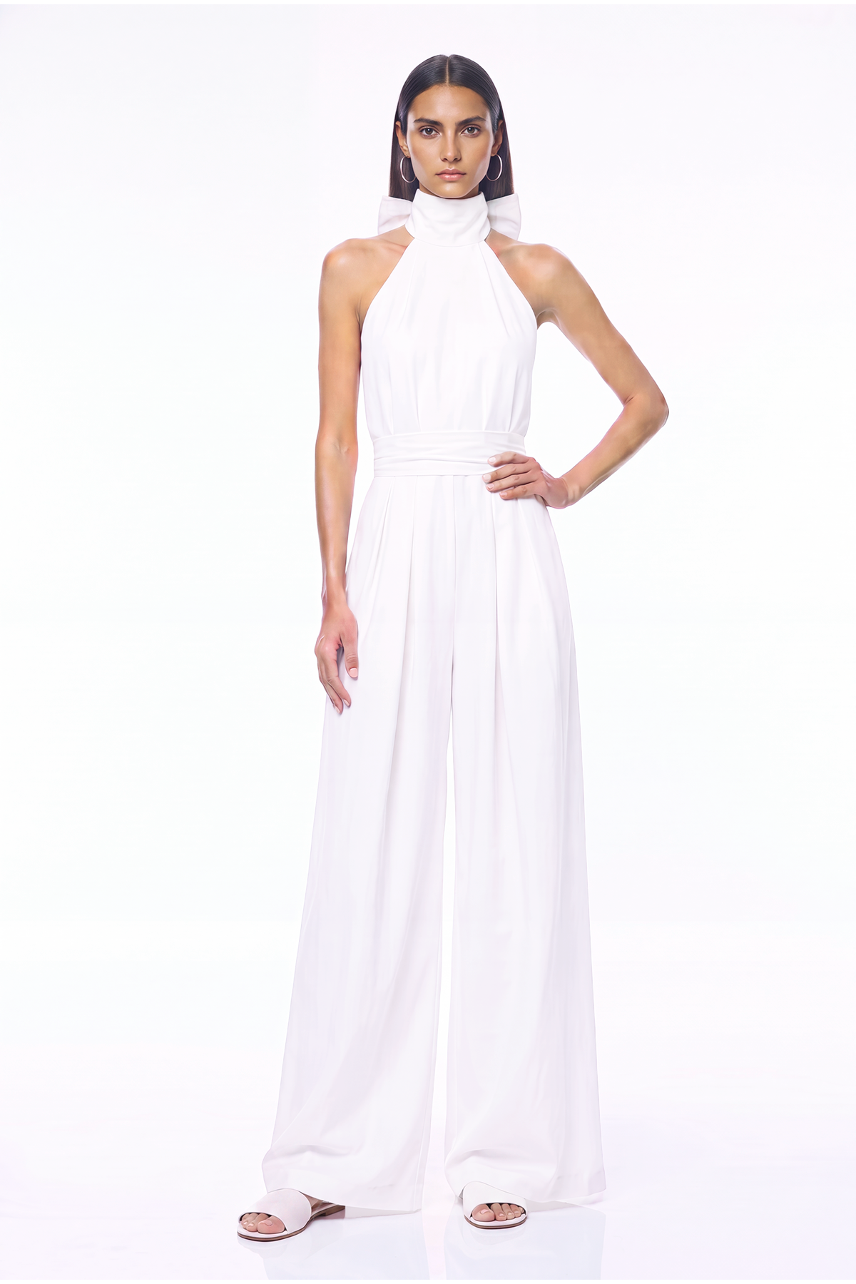 Hermanus Halter Neck Ruch Baggy Jumpsuit