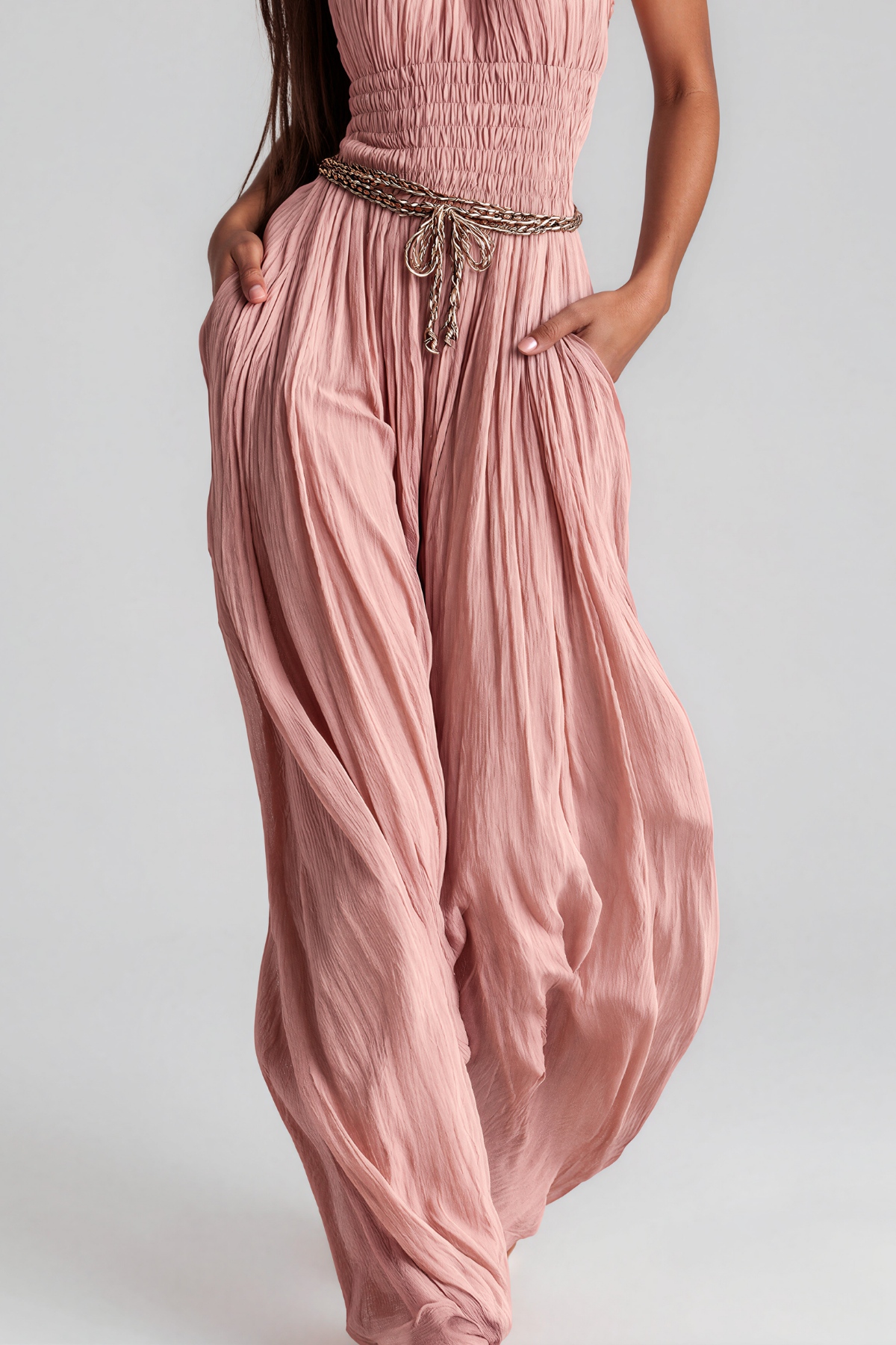 Hermanus Halter Neck Ruch Jumpsuit
