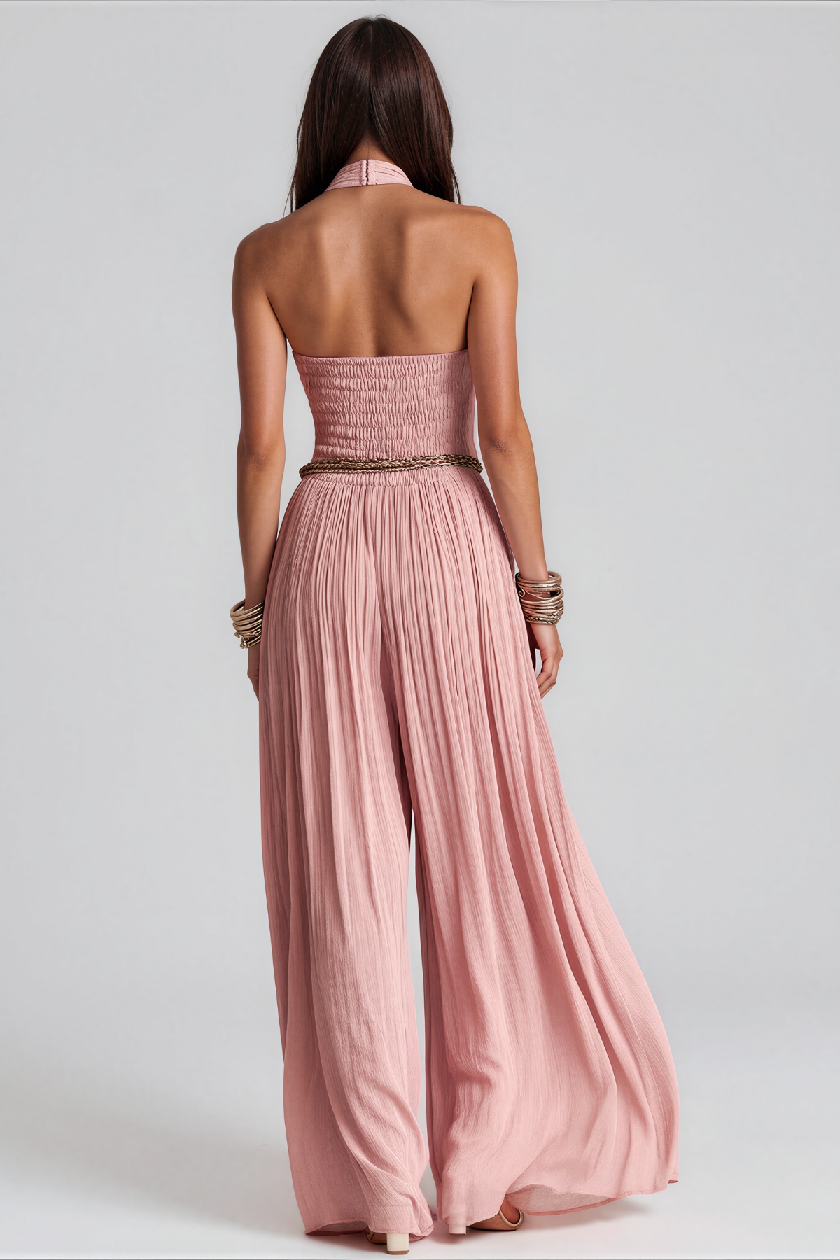 Hermanus Halter Neck Ruch Jumpsuit