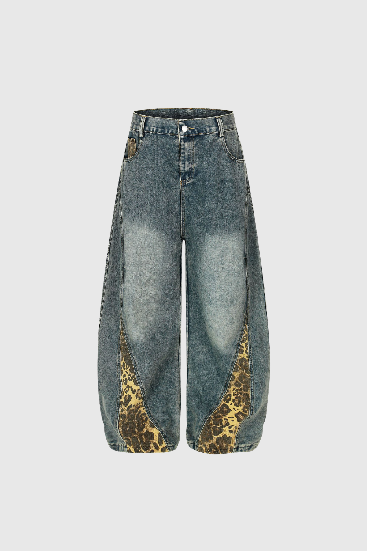 Herminia Leopard Deconstruct Jeans