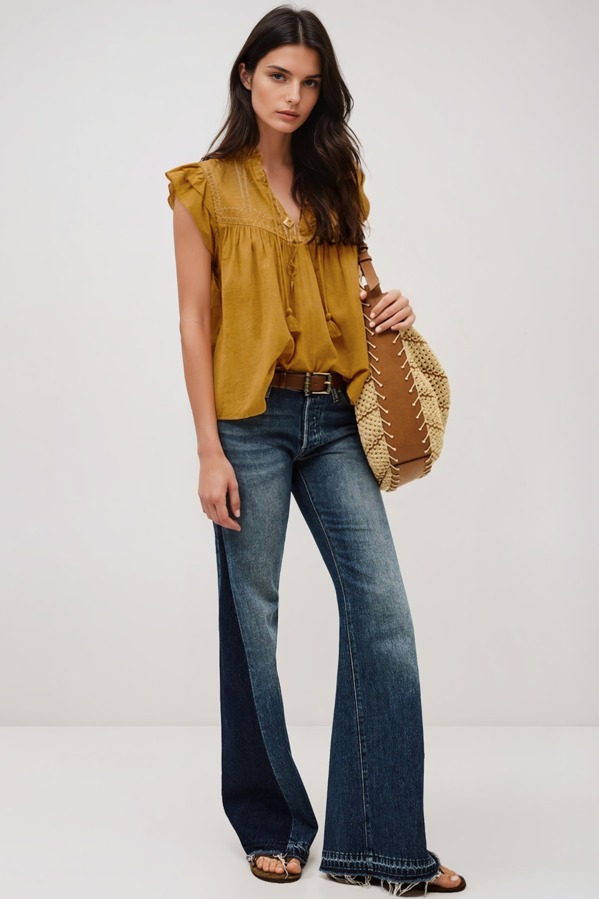 Hermogenes Ruch Embroidered Top In Yellow
