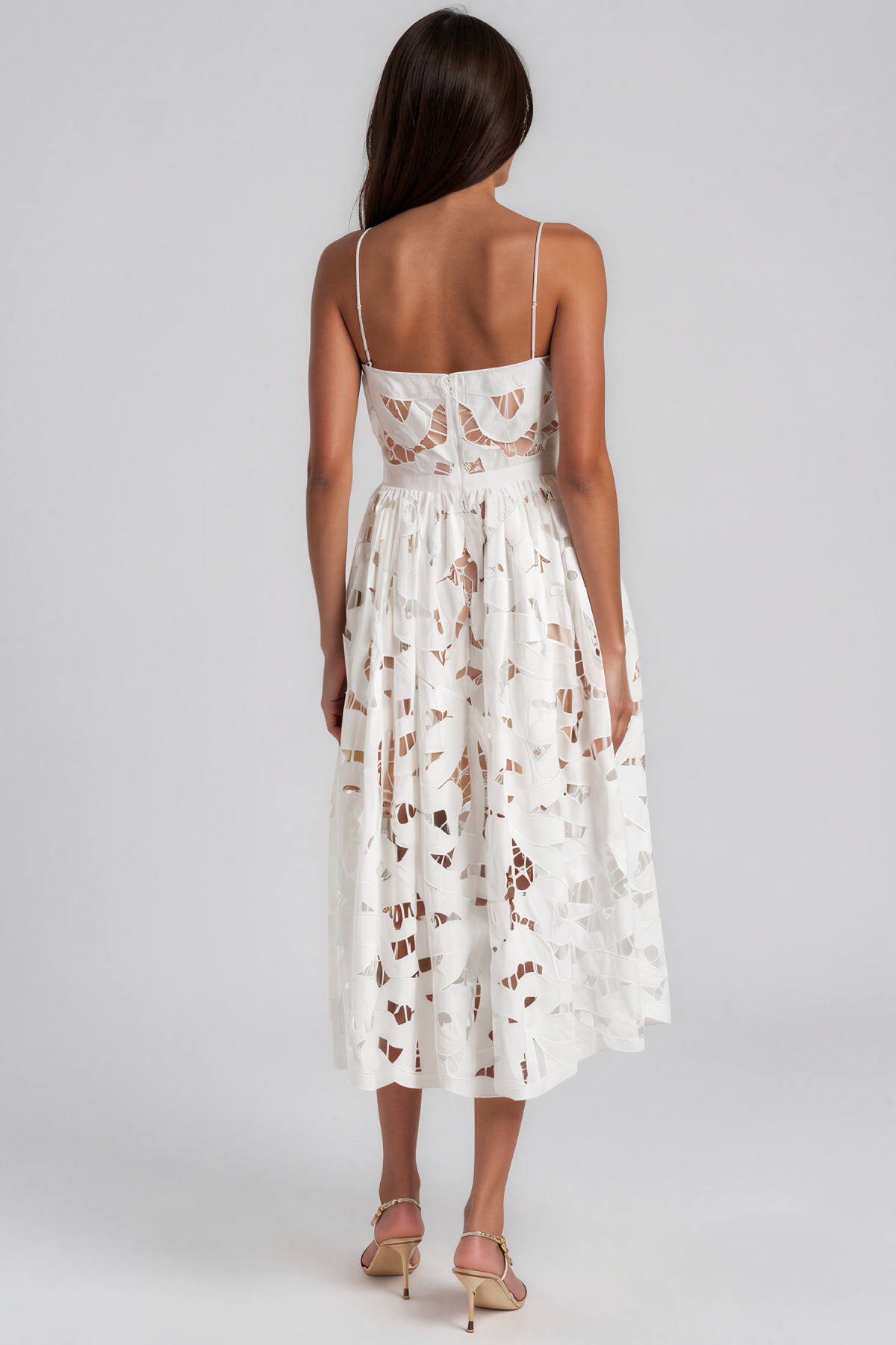 Hernando Spaghetti Cutout Embroidered Maxi Dress
