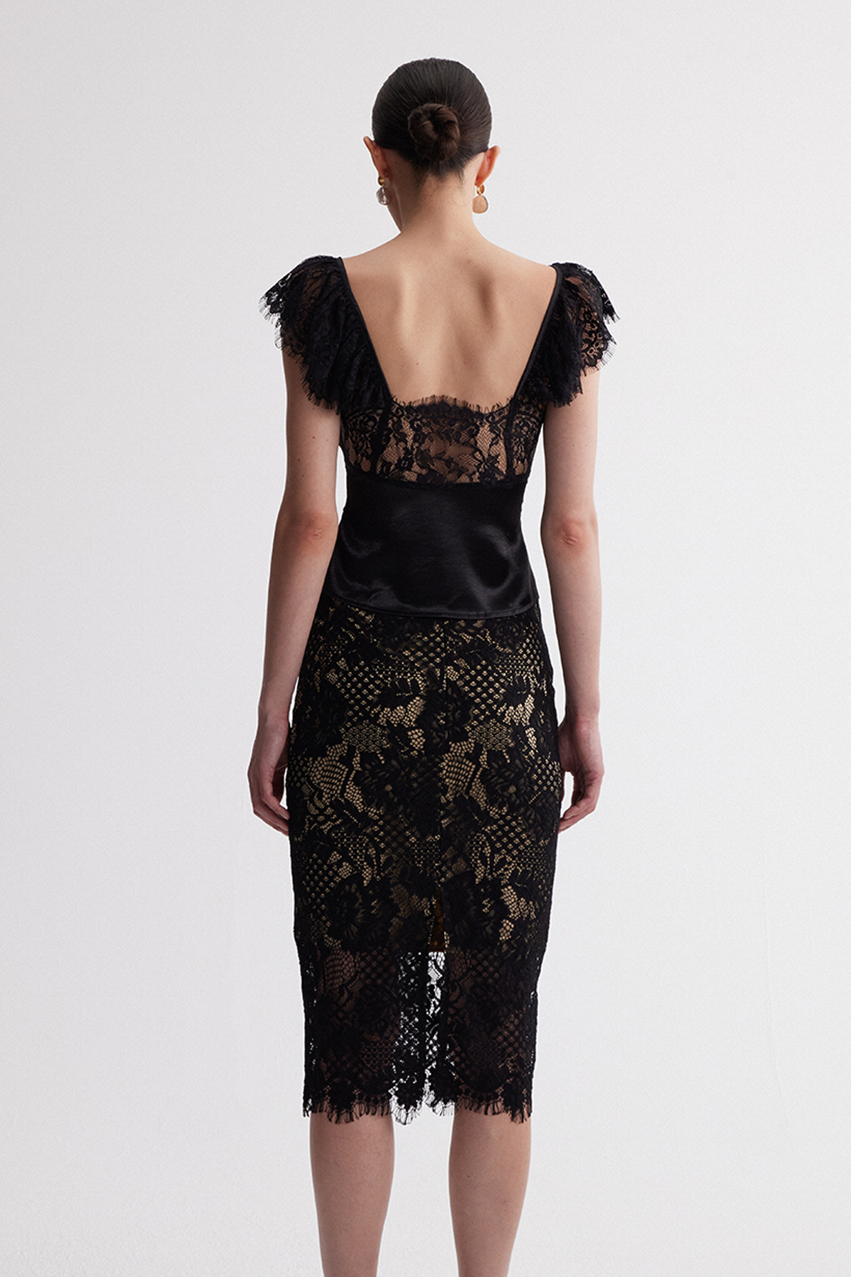 Herut Satin Lace Top