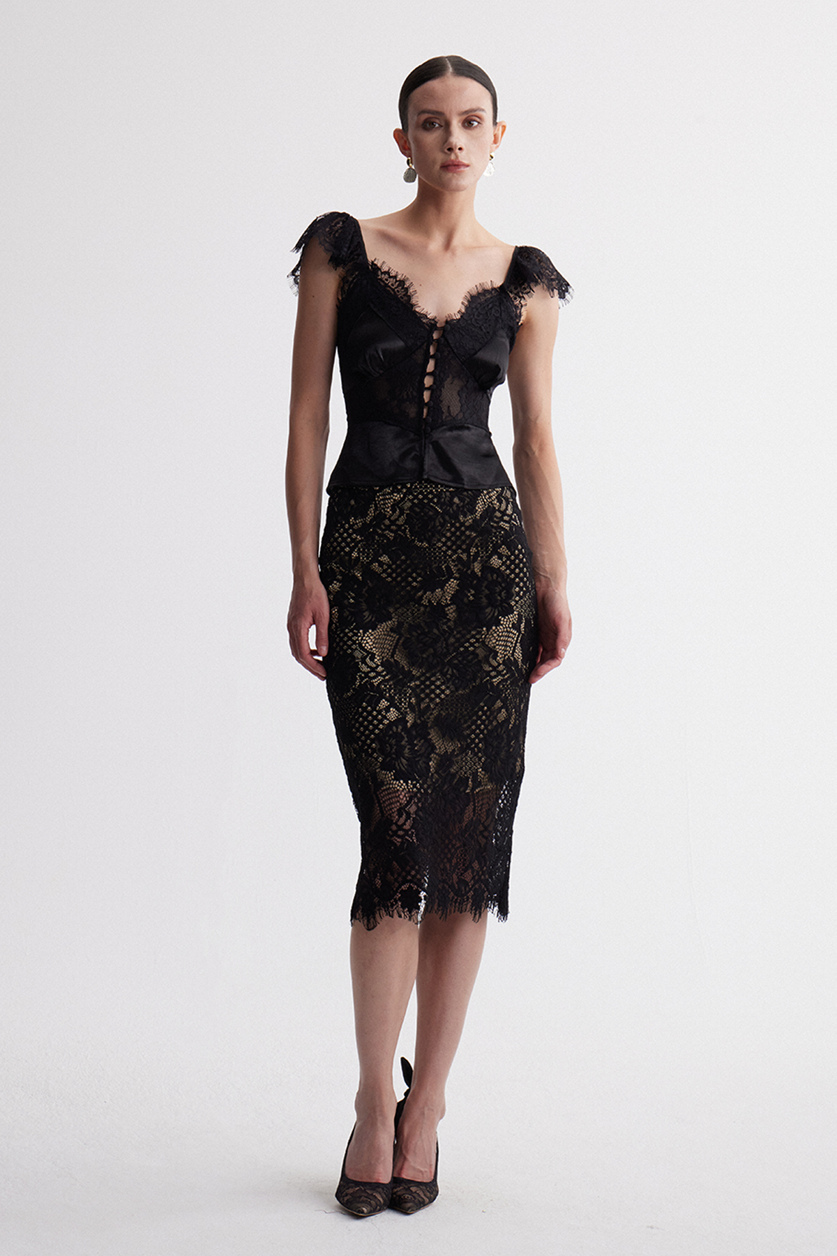 Herut Satin Lace Top