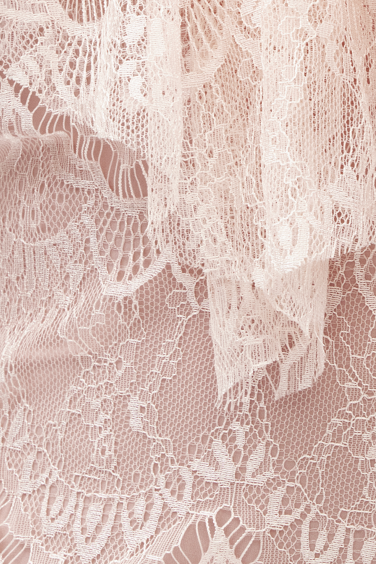 Hisako Halter Neck Lace Ruffle Maxi Dress