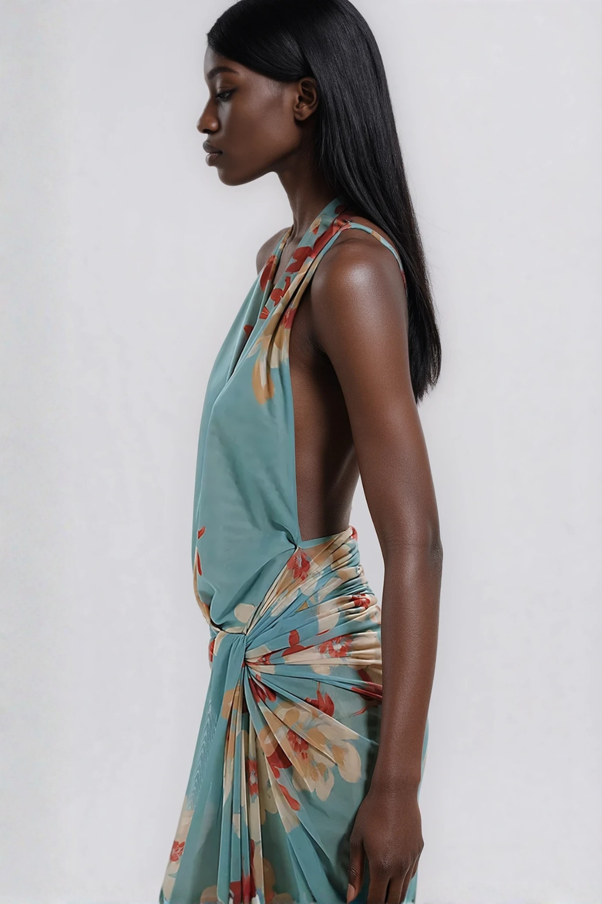 Haakon Twisted Print Maxi Dress