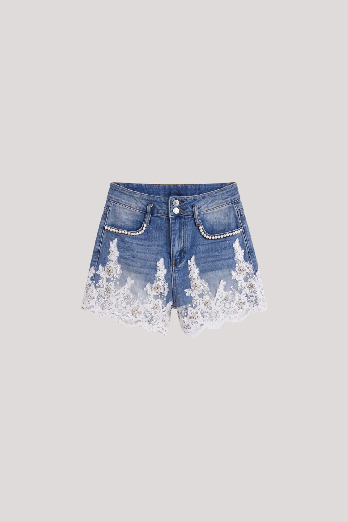 Iscah Embroidered Denim Shorts