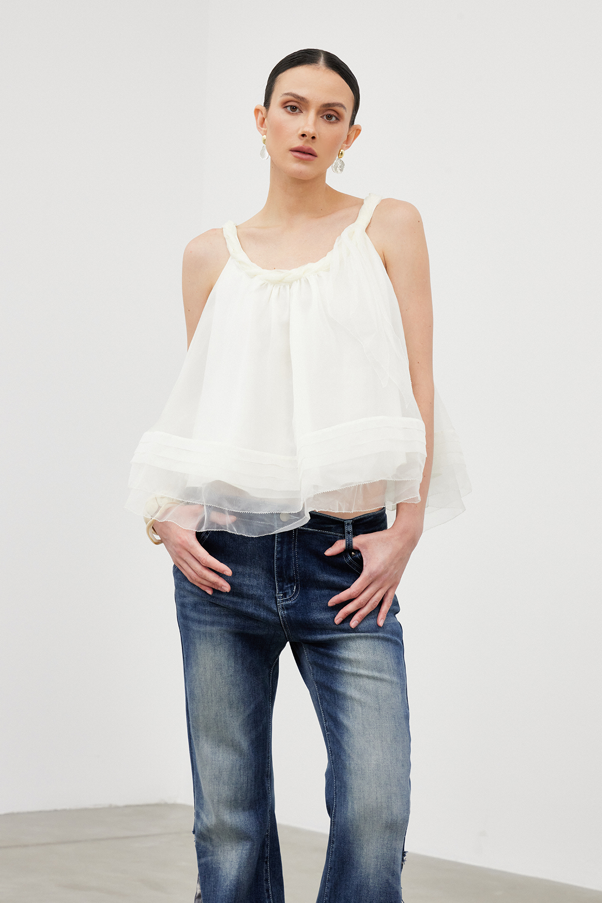 Iacobus Twist Mesh Top