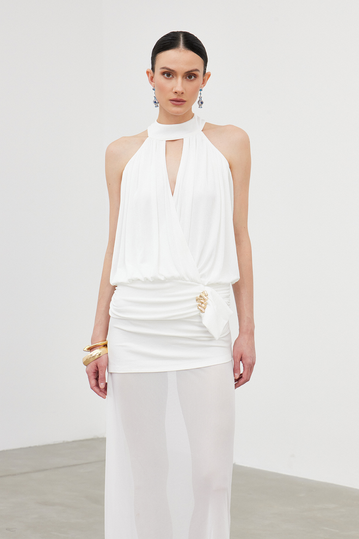 Iacopo Cutout Draped Top