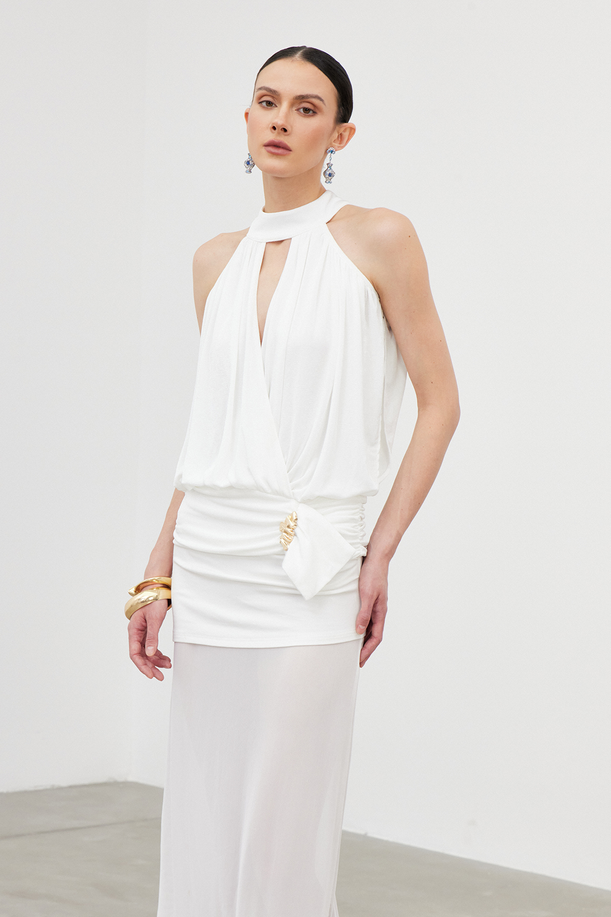 Iacopo Cutout Draped Top