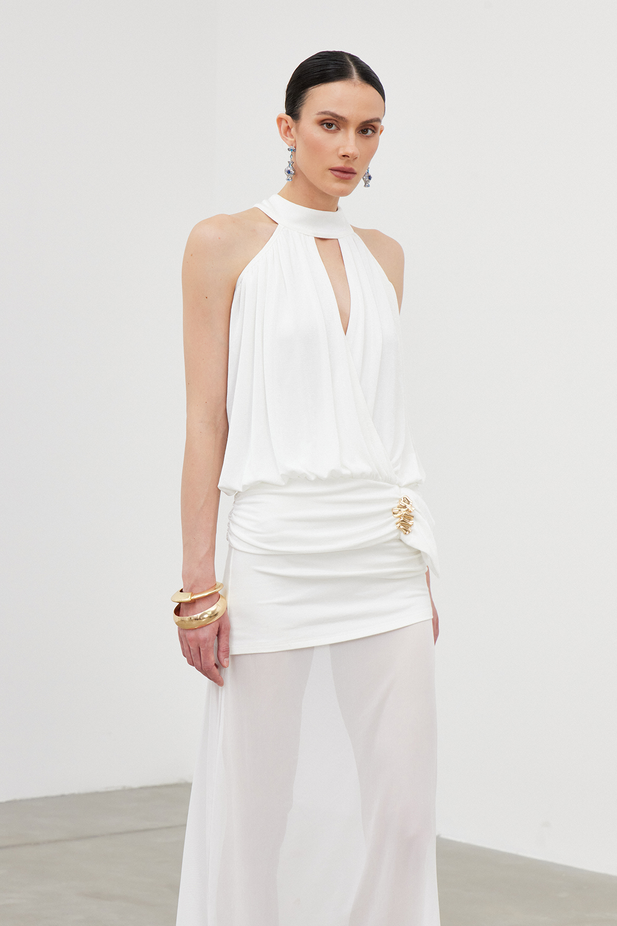 Iacopo Cutout Draped Top
