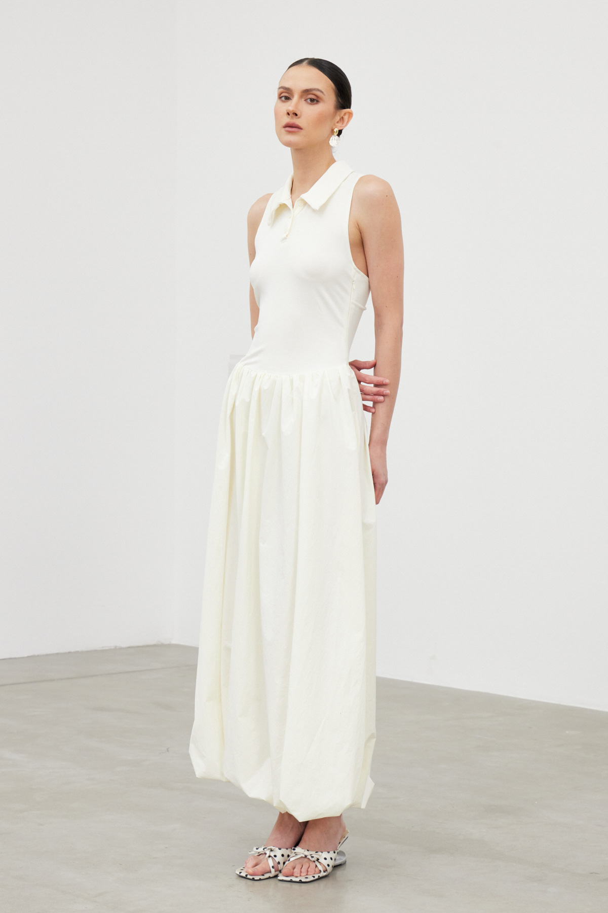 Iafeth Backless Bubble Maxi Dress