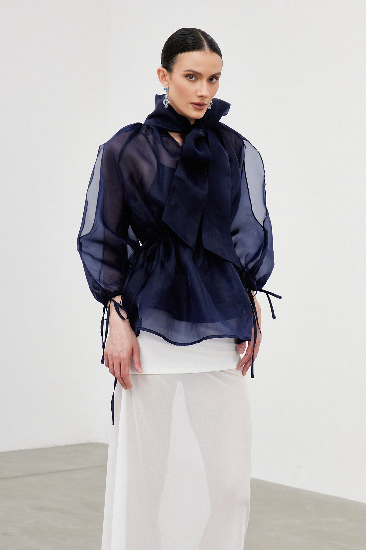 Iairus Tie Up Mesh Top