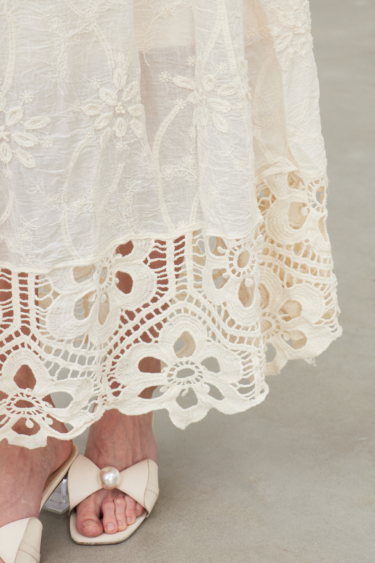 Iakovos Crochet Floral Maxi Skirt