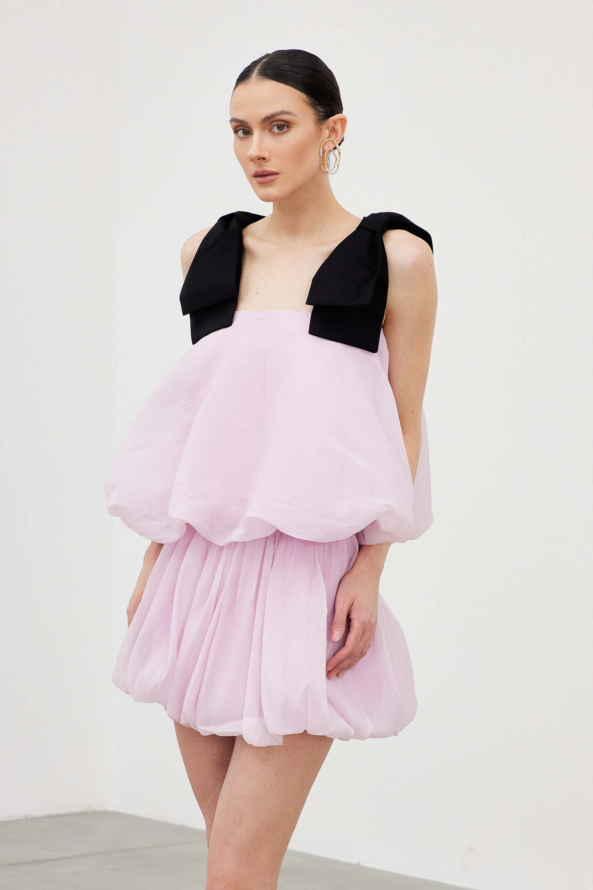Ianeira Sleeveless Mesh Bubble Skirt Set