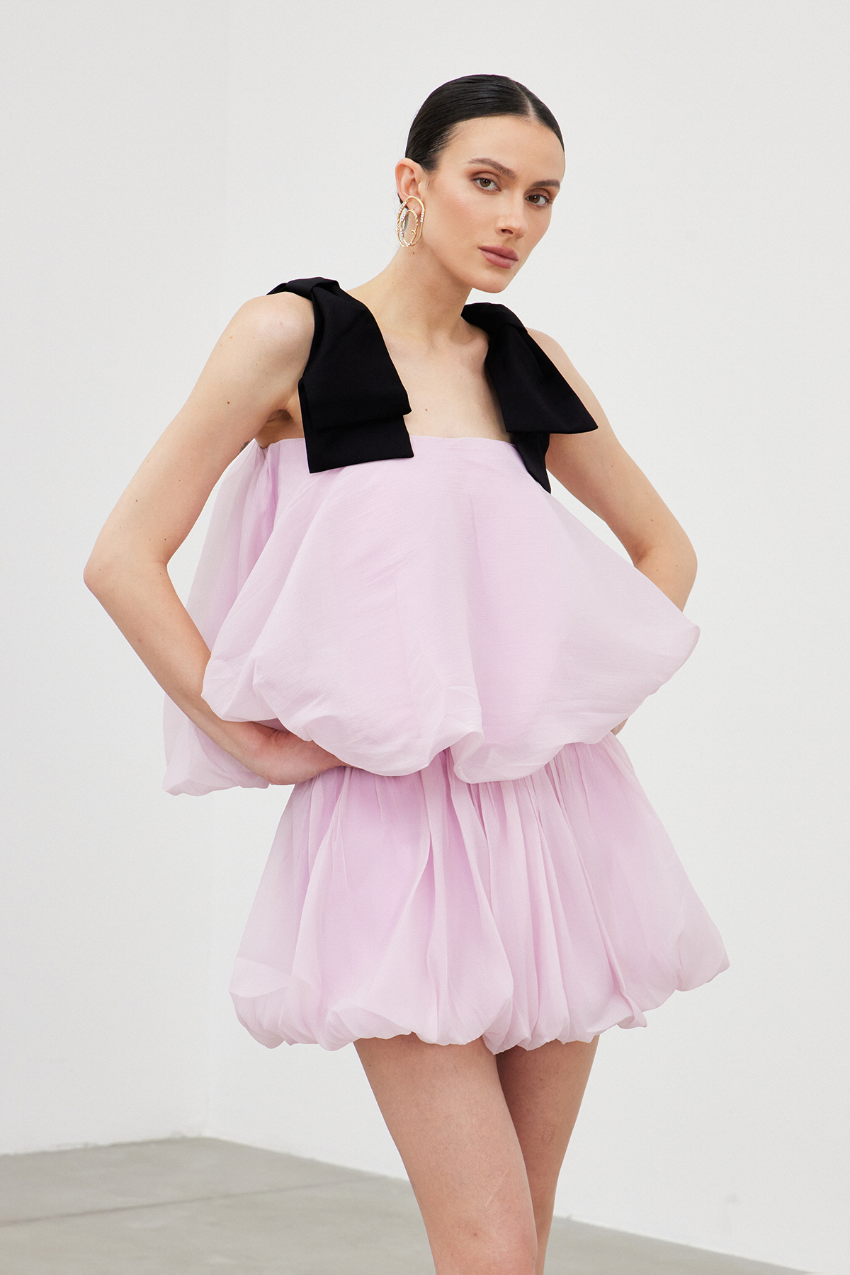 Ianeira Sleeveless Mesh Bubble Skirt Set