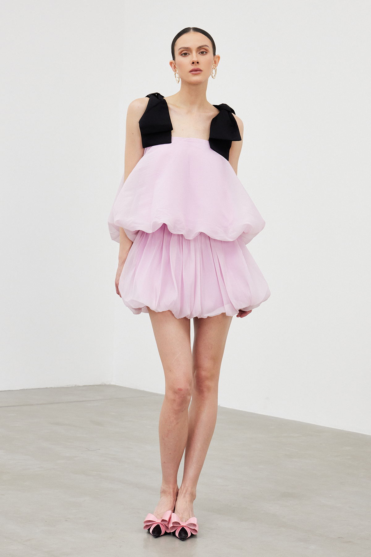 Ianeira Sleeveless Mesh Bubble Skirt Set