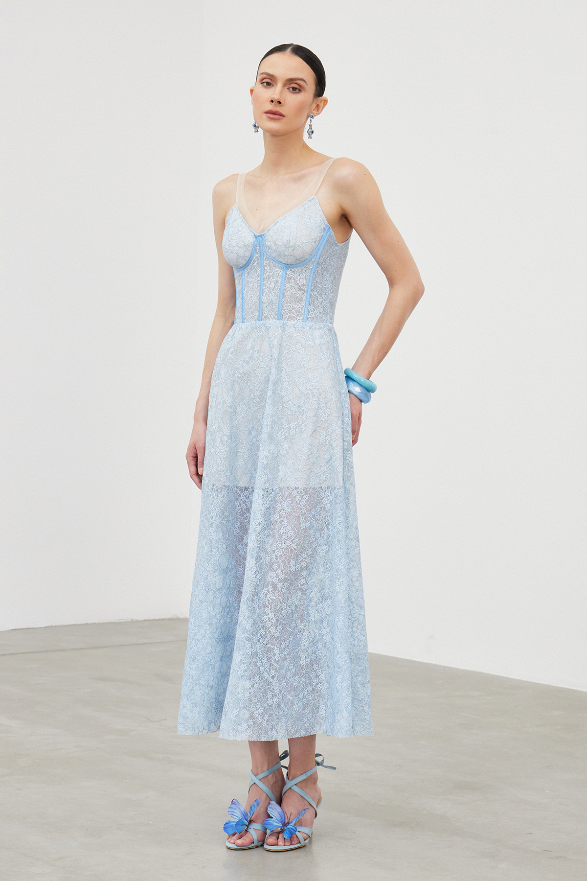 Iared Corset Lace Maxi Dress