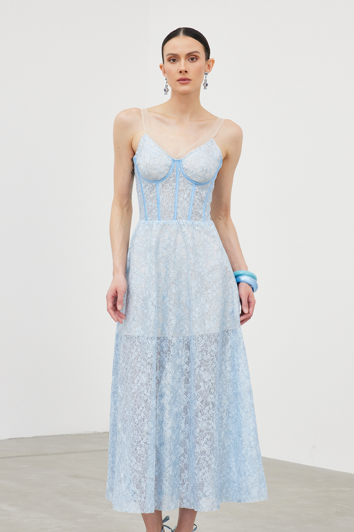 Iared Corset Lace Maxi Dress