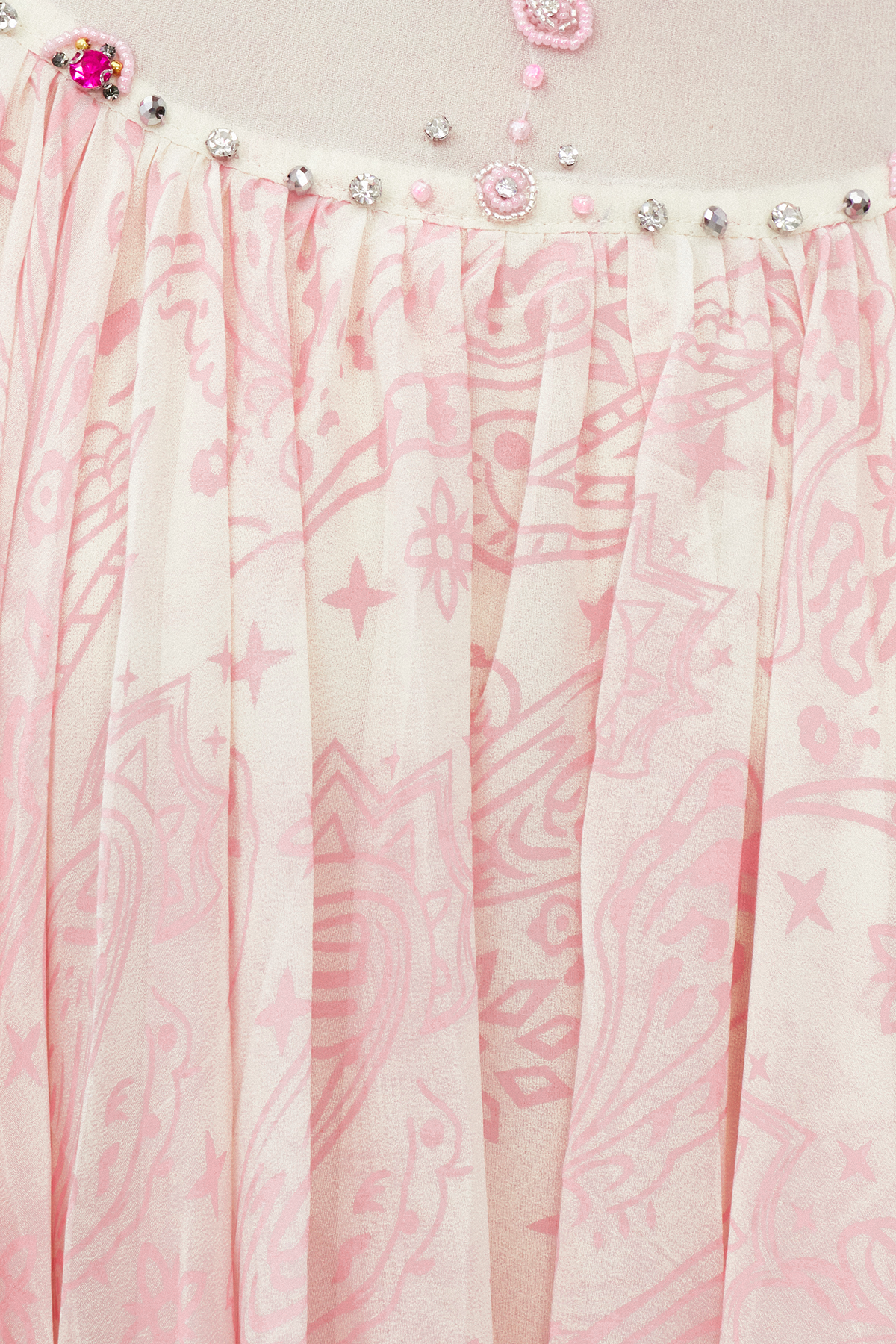 Ibai Balloon Sleeve Print Maxi Dress In Pink