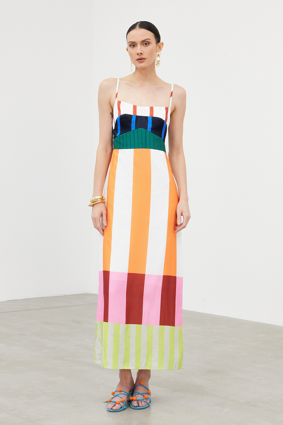 Ibb Spaghetti Stripe Maxi Dress
