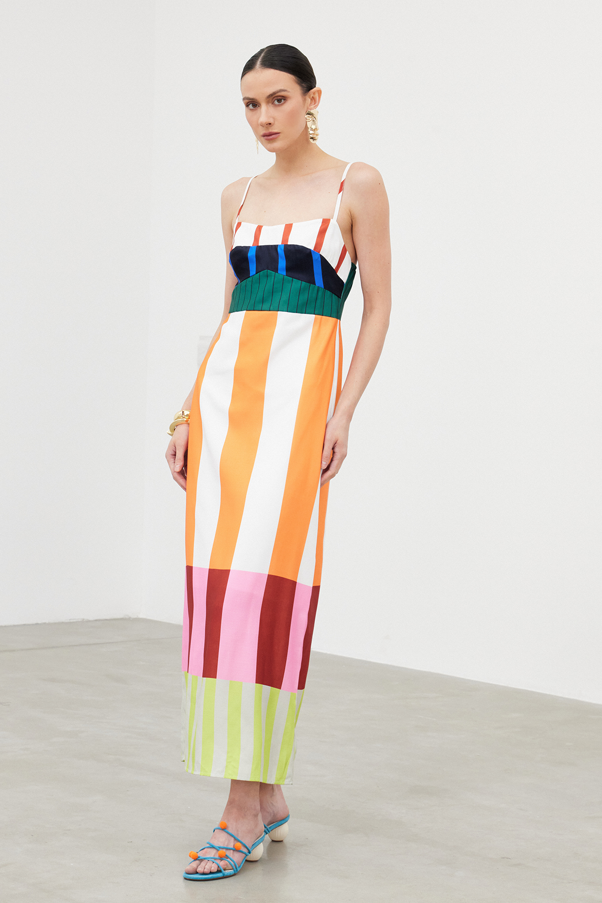 Ibb Spaghetti Stripe Maxi Dress