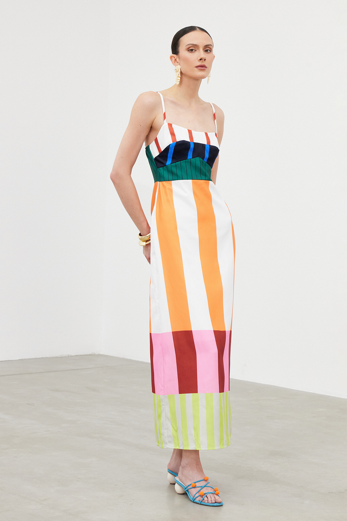 Ibb Spaghetti Stripe Maxi Dress