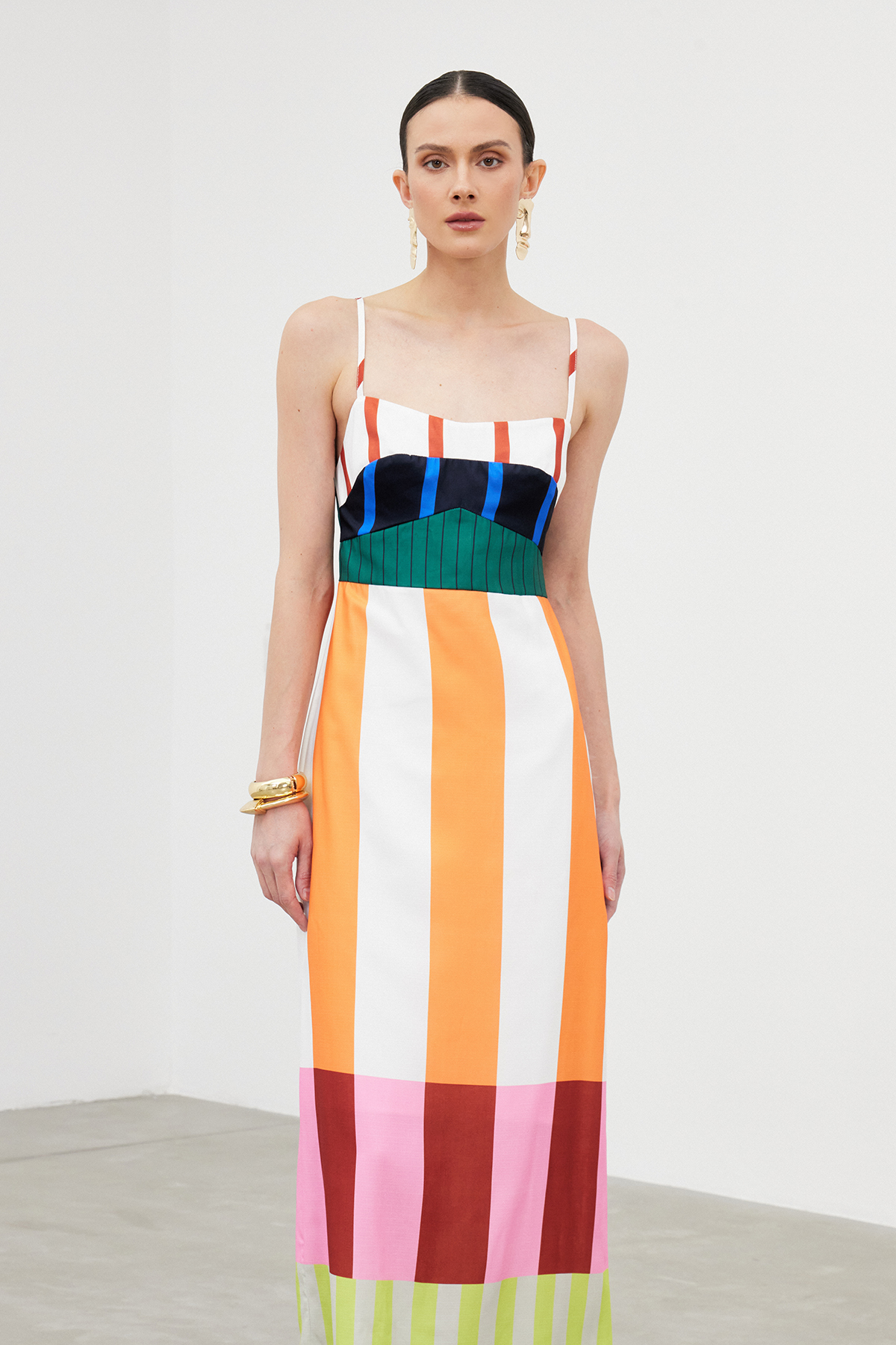 Ibb Spaghetti Stripe Maxi Dress