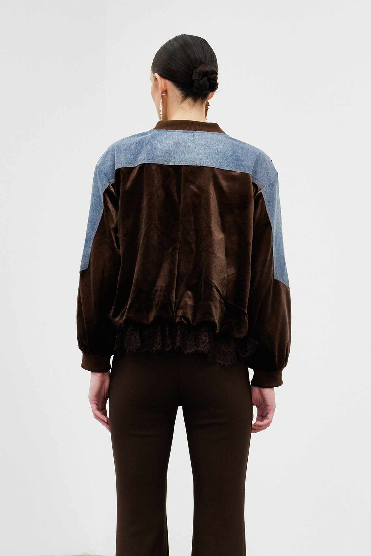 Ibrahim Colorblock Lace Jacket