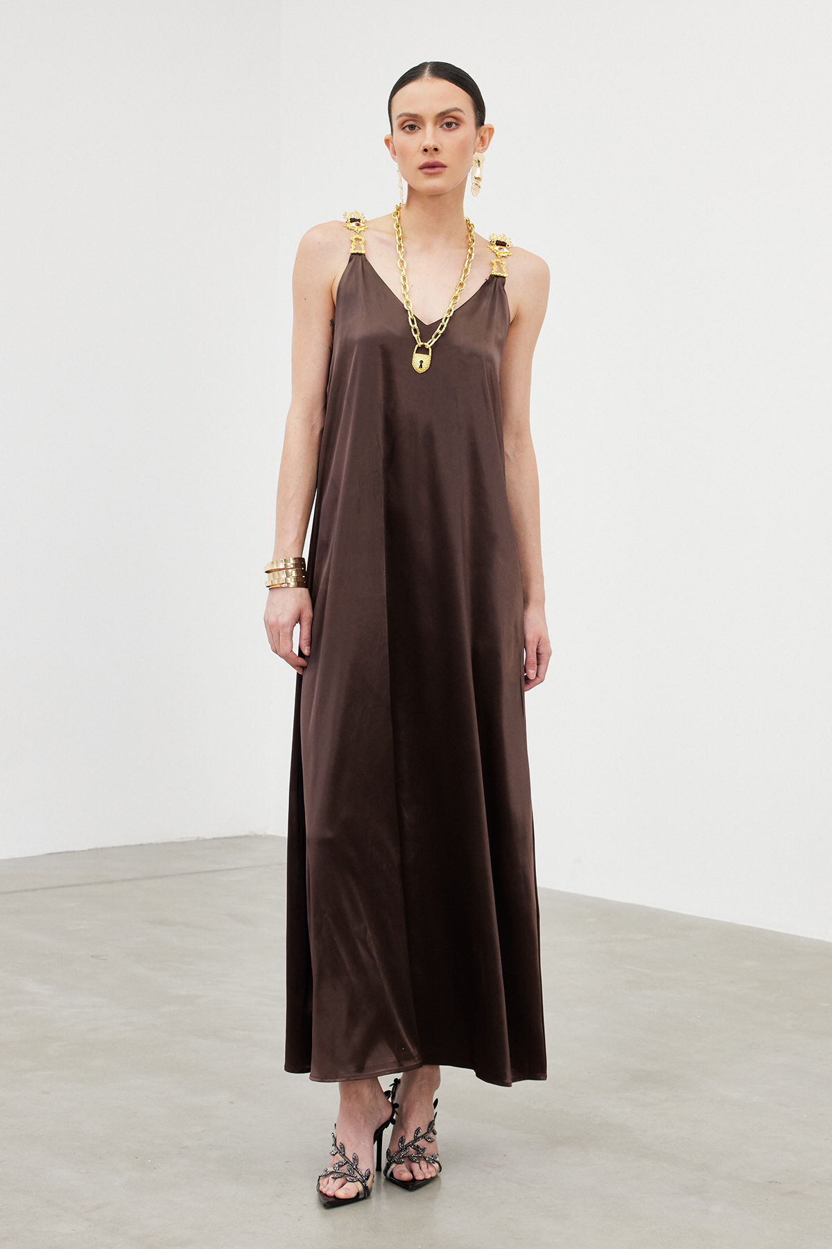 Ibtihaj Sleeveless Embellished Maxi Dress