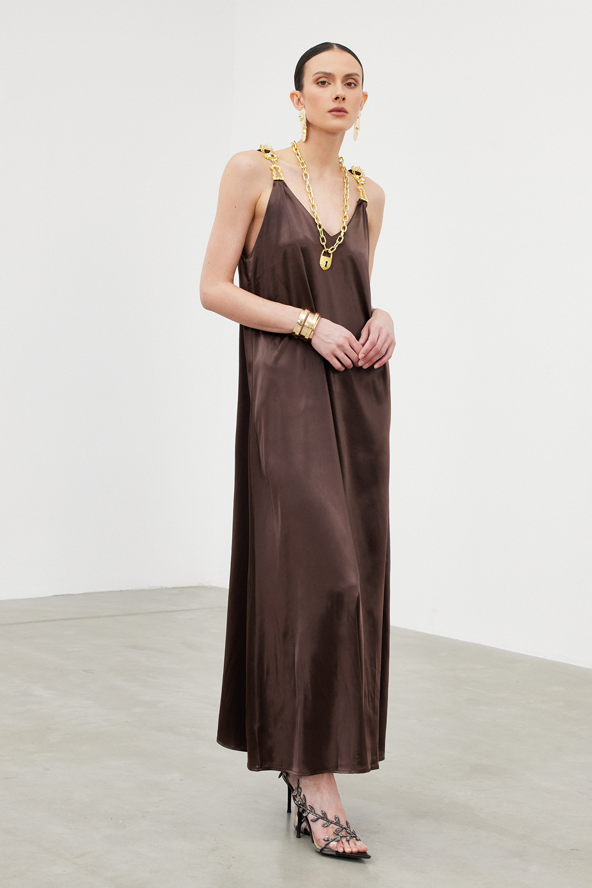 Ibtihaj Sleeveless Embellished Maxi Dress