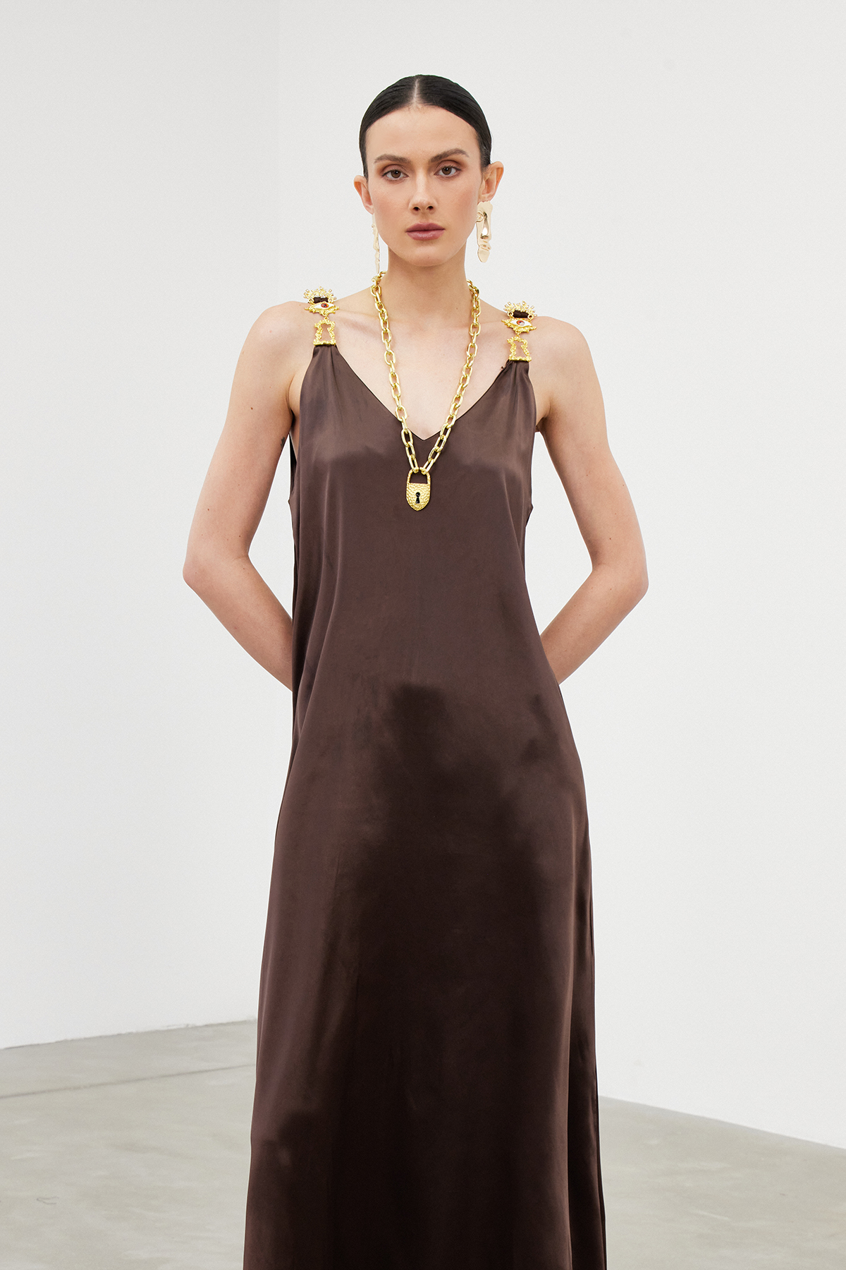 Ibtihaj Sleeveless Embellished Maxi Dress
