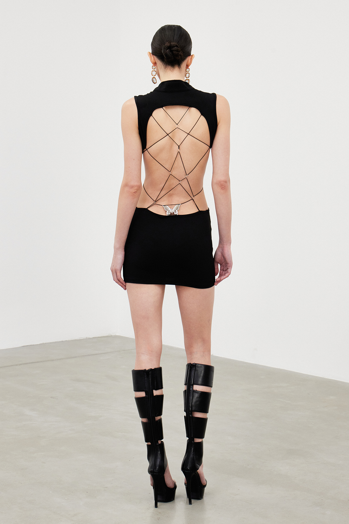 Ichabod Backless Cutout Mini Dress
